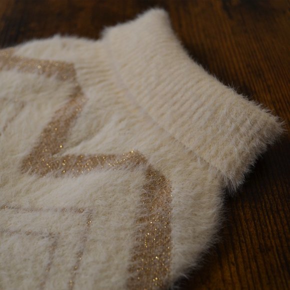 Fashion Dog Pullover Beige for Small Dogs / Spring Sweater for Dog / Dog Sweater - Picture 5 of 6